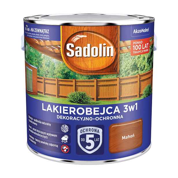 Sadolin Dekorativní A Ochranný Lak 3v1 2,5L Mahagon