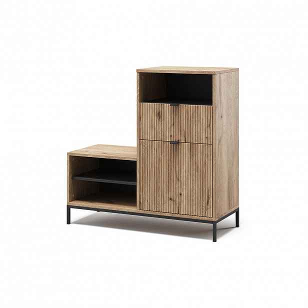 Vicco BOTNÍK S LAVICÍ Eliza, Dub Viking, 100 x 98.5 cm se 6 přihrádkami