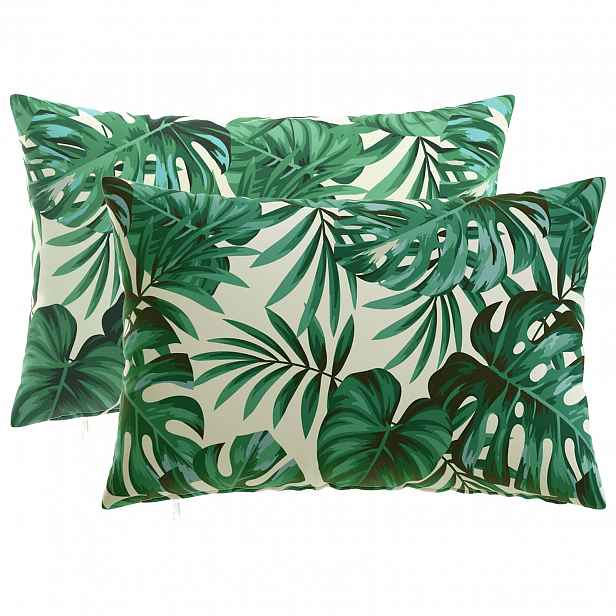 vidaXL Povlak na polštář 2 pcs HEERLEN Vzor listů 30 x 50 cm Polyester