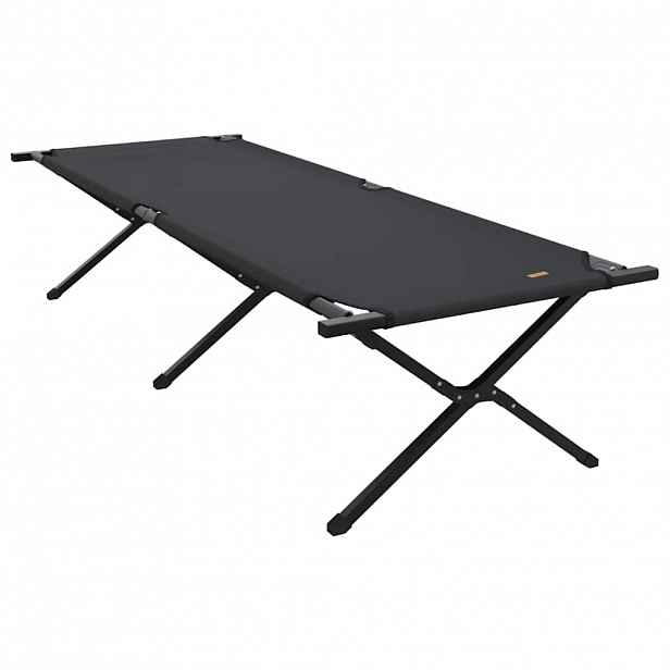 vidaXL Skládací kempingová postel Černá 210 x 80 x 46 cm