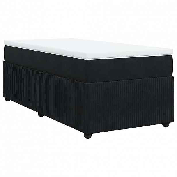 vidaXL Box spring postel s matrací černá 80 x 200 cm samet