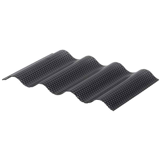 Deska polykarbonátová vlnitá TOPLIGHT W 76/18 macroprisma 2UV antracit 2,6×1 045×5 000 mm