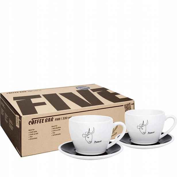 Sada 2 univerzálních šálků 330 ml Picasso Býk Coffee Bar Five