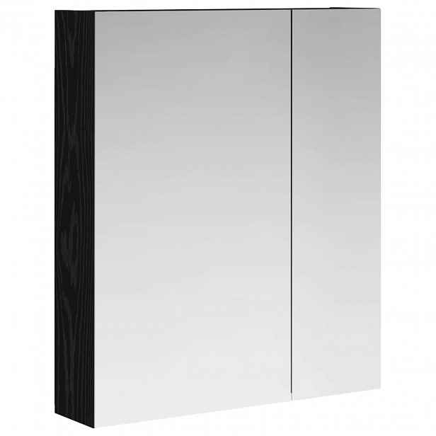 vidaXL Koupelnová zrcadlová skříň Černý dub 60 x 14,5 x 70 cm