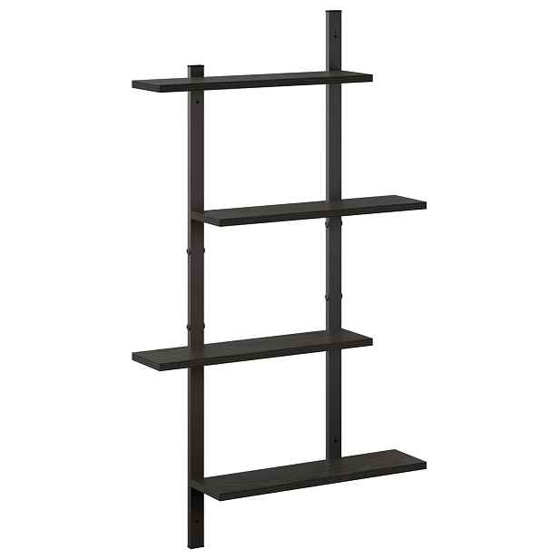 vidaXL Nástěnná polička Černý dub 61 x 13,5 x 105,5 cm