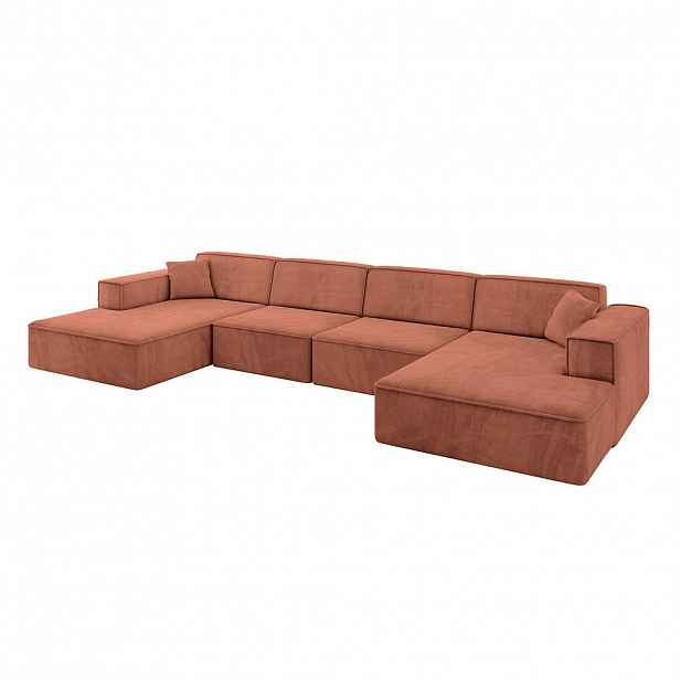 ALTDECOR SEDACÍ souprava IREA-U2-v4 – 386 x 165 x 77 cm, meruňková
