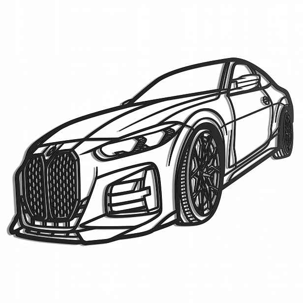 Bmw G22 line Dřevěný 3D obraz Nástěnná Dekorace Dárek