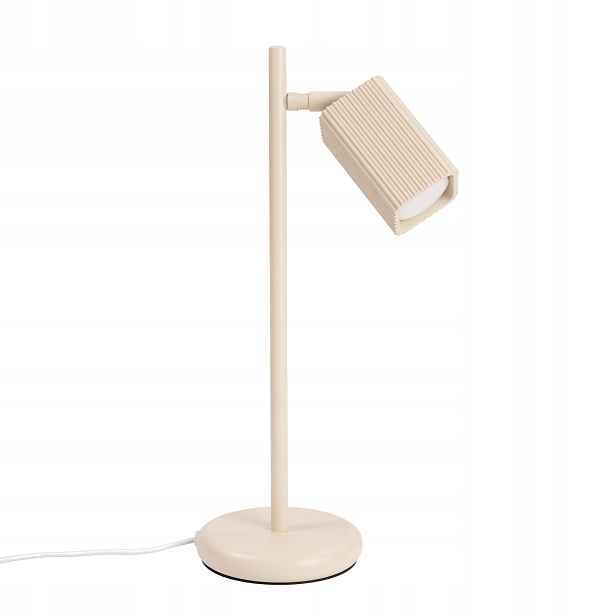Sollux Lighting stolní lampa Rayo béžová rýhovaná 1xGU10 10W