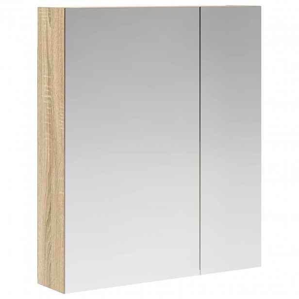 vidaXL Koupelnová zrcadlová skříň Sonoma dub 60 x 14,5 x 70 cm