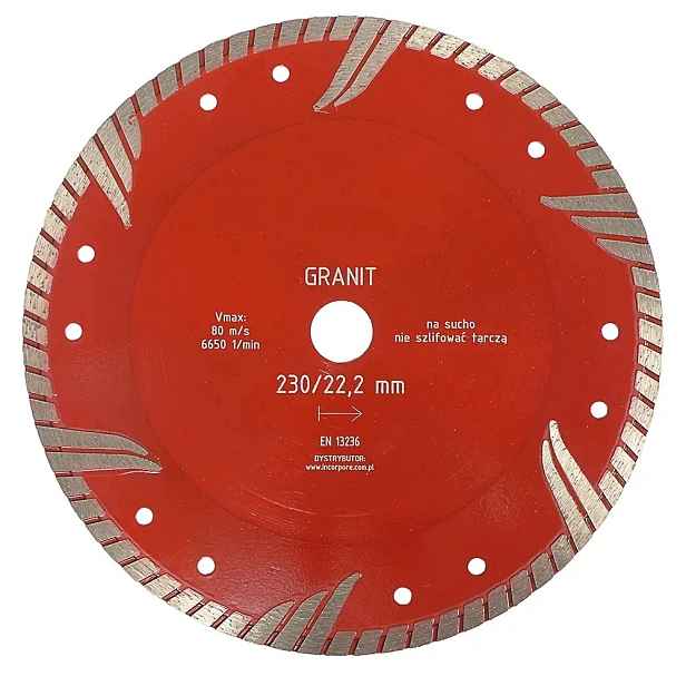 Diamantový kotouč 230 mm pro žulu Turbo Force odolný Premium