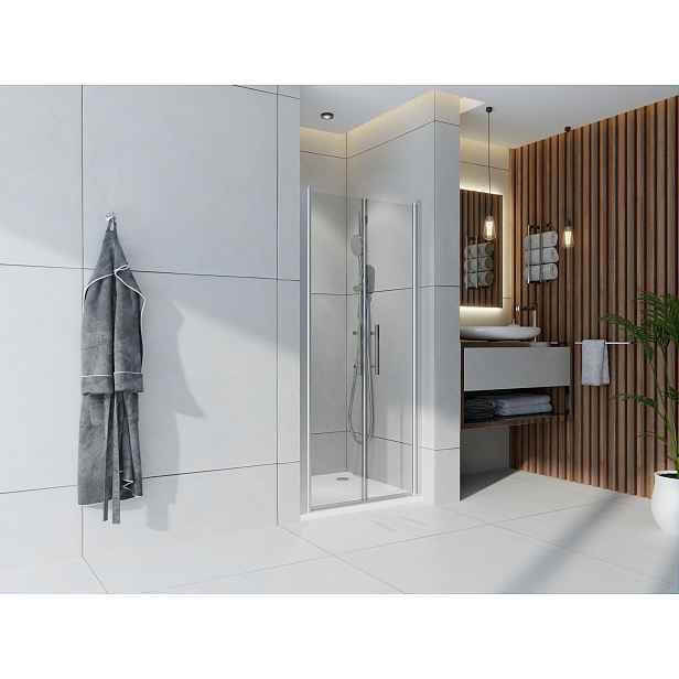 Dveře sprchové WECCO 800 mm lesklý hliník/matné sklo