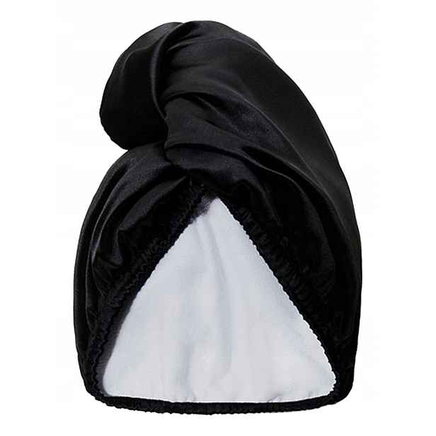 Glov Satin towel wrap oboustranný saténový turban na vlasy černý