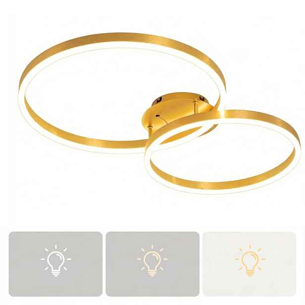 stropní svítidlo Led Zlatý lustr Stropní Svítidlo Ring Moderní obývací pokoj 42W 4500K