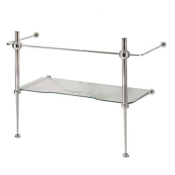 Kerasan WALDORF konstrukce pro umyvadlo 80cm se skleněnou policí, chrom
