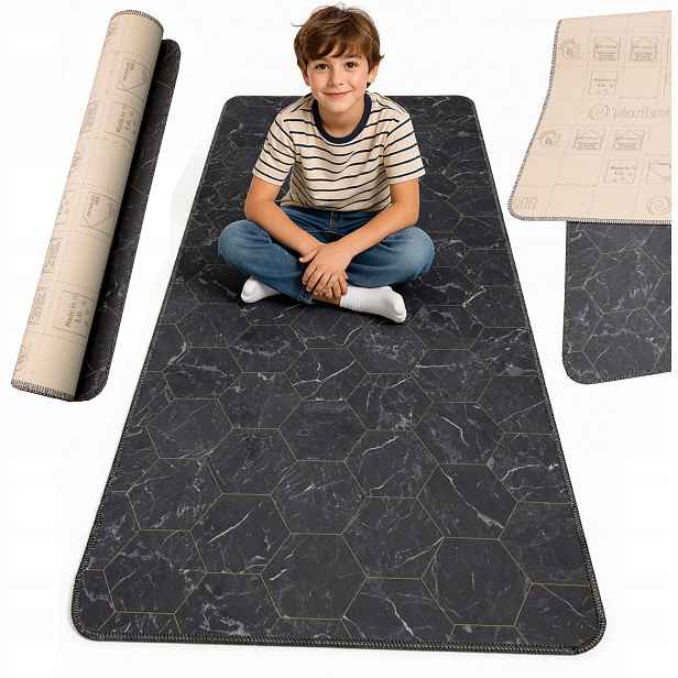 Koberec Běhoun 60x220 Pvc podložka voděodolná gumolit vzor desky obšitý