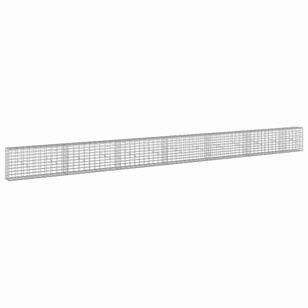 vidaXL Gabion s drátem 3,5 mm a síťkou 5x10 cm 650x20x50 cm