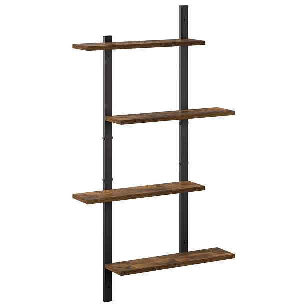 vidaXL Nástěnná polička Kouřový dub 61 x 13,5 x 105,5 cm