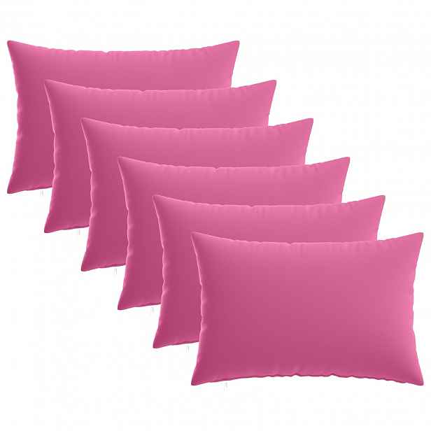 vidaXL Povlak na polštář 6 pcs HEERLEN Růžová 30 x 50 cm Polyester