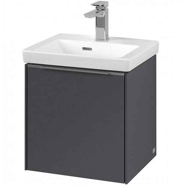 Villeroy & Boch Subway 3.0 - Umyvadlová skříňka, 42x43x38 cm, 1 dvířka, grafitová C58100VR