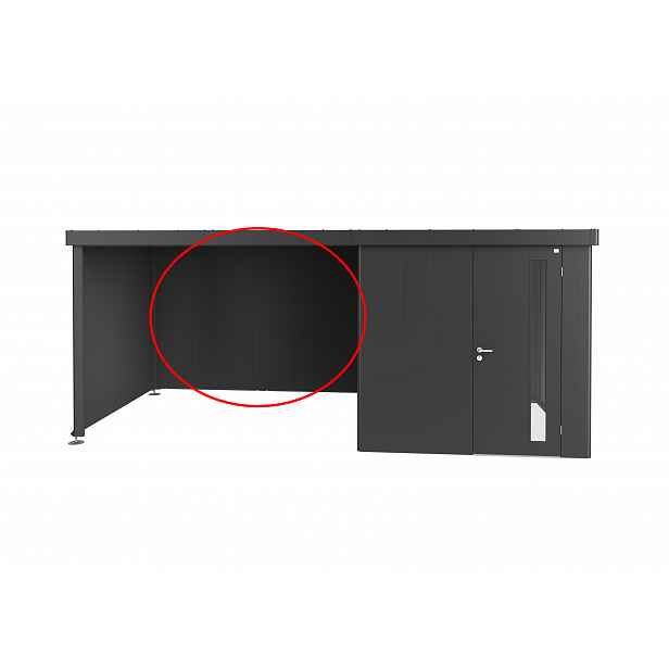 Zadní stěna k přístřešku pro zahradní domky Biohort Neo tmavě šedá BH85098