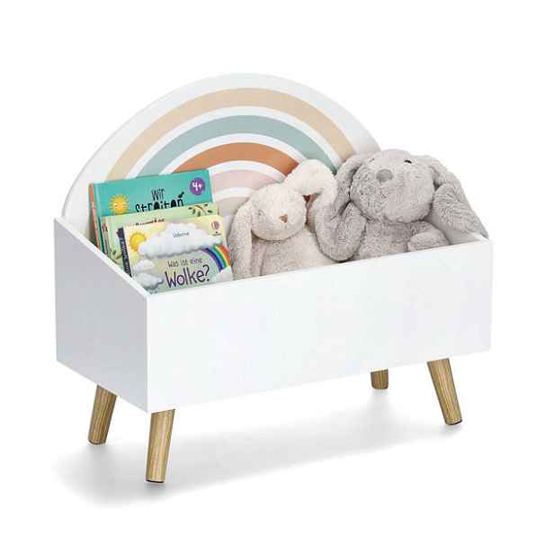 Zeller Present Úložný box na hračky, truhla na nožkách RAINBOW