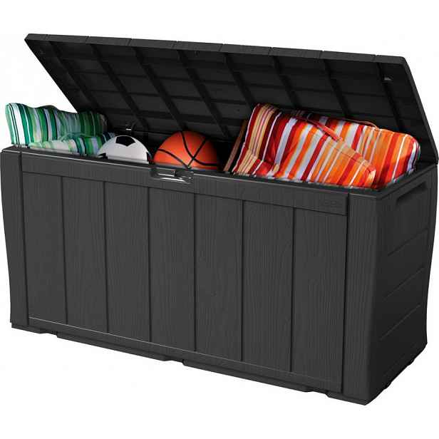 Keter Zahradní úložný box Sherwood antracit, 270 l, 117 x 57 x 45 cm