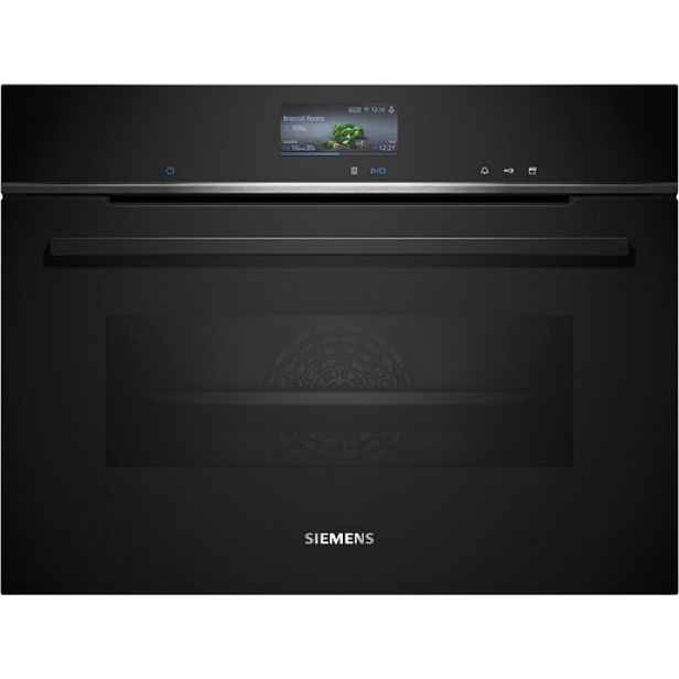 Siemens iQ700 Vestavná kompaktní kombinovaná parní trouba 60 x 45 cm Černá CS736G1B1