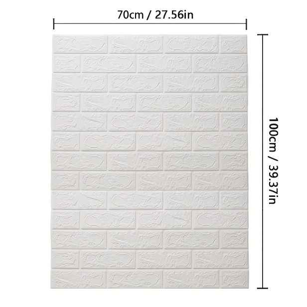 TEMU 1 ks 70x100 cm/27,56x39,37 palců 3D texturovaná XPE tapeta Odolná proti vlhkosti a nárazům dekorativní pěnová tapeta (3 mm tloušťka)