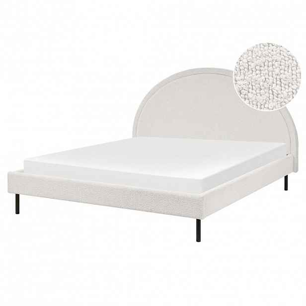 Beliani ČALOUNĚNÁ POSTEL 160/200 cm Bílá Margut