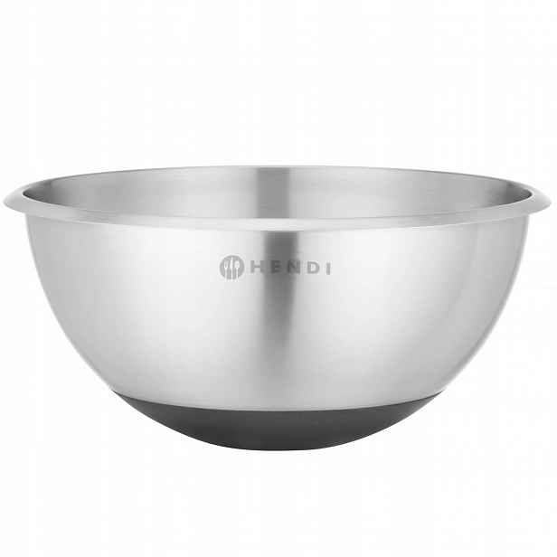 Kuchyňská miska ocelová se silikonovou základnou a odměrkou, průměr 6 l, 330 x 155 mm