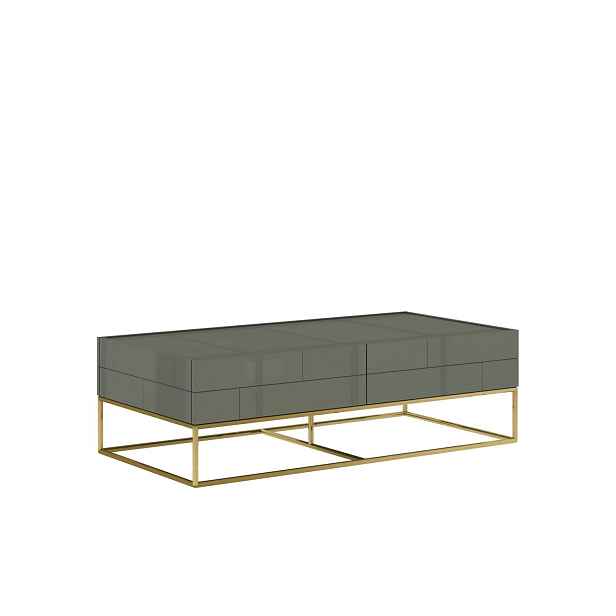 LivinHill Konferenční stolek Rose Hill 119 cm zelený/zlatý