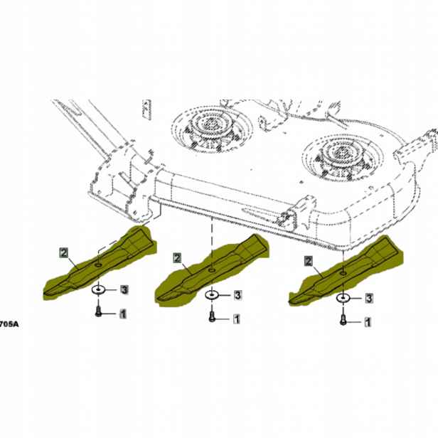 Nože (radlice) John Deere 1023E
