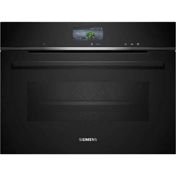 Siemens iQ700 Vestavná kompaktní kombinovaná parní trouba 60 x 45 cm Černá CS736G1B1
