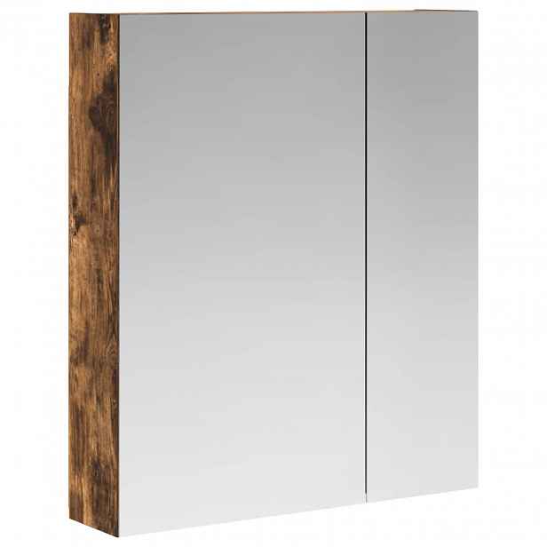 vidaXL Koupelnová zrcadlová skříň Kouřový dub 60 x 14,5 x 70 cm