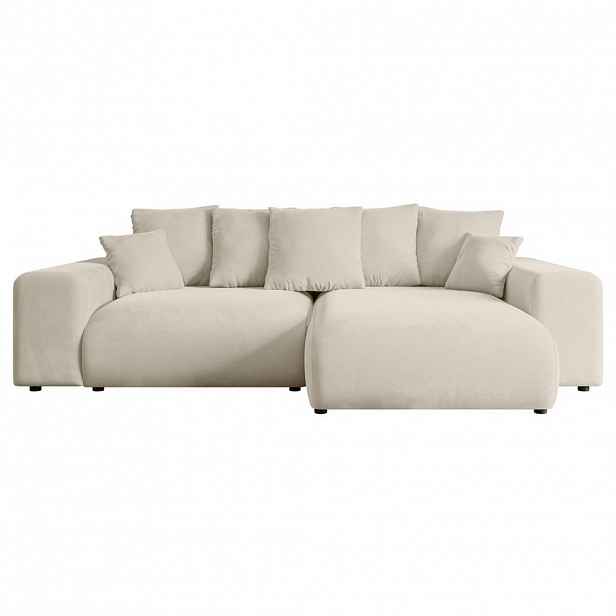 ALTDECOR ROHOVÁ SEDACÍ SOUPRAVA s otomanem vpravo ESKAR-L 266x176x72 cappuccino velur