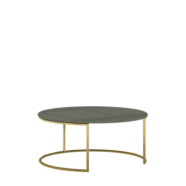 LivinHill Konferenční stolek Rose Hill 80 cm zelený/zlatý