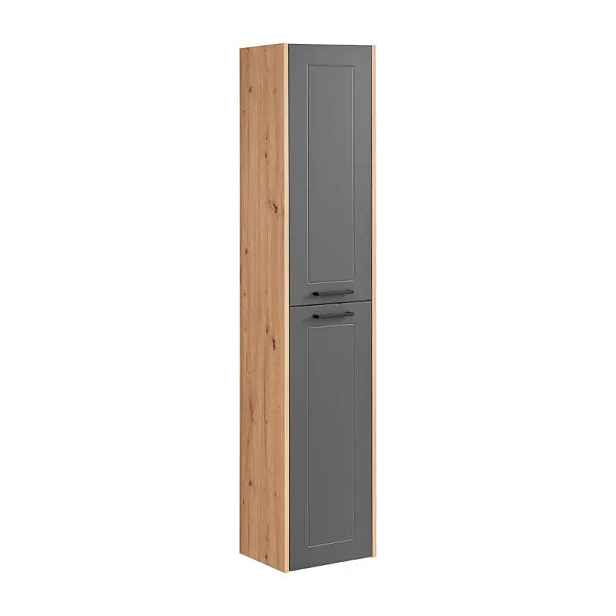 Szynaka Závěsná vysoká koupelnová skříňka Sintra 800 35 cm dub Artisan/grafit