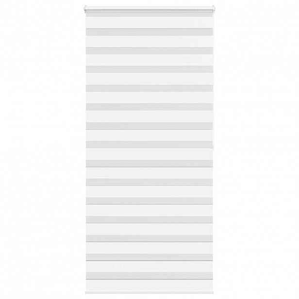 vidaXL Zebra roleta bílá 95x200 cm šířka látky 90,9 cm polyester
