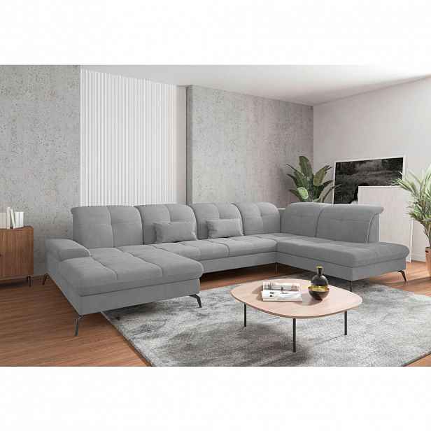 Sit & More SEDACÍ SOUPRAVA, textil, šedá