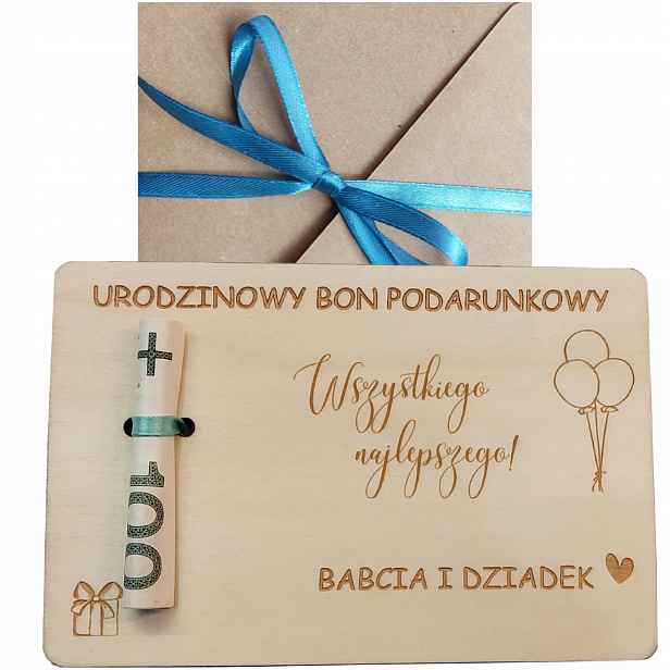 Narozeninový Dárkový Poukaz Dárek Dřevěný Narozeninový Přáníček Na Peníze