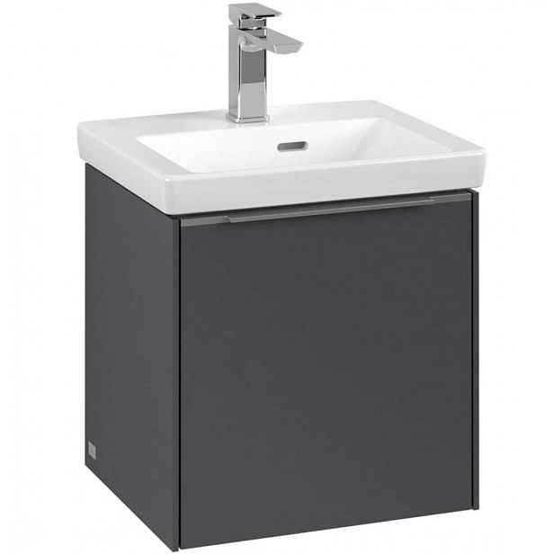 Villeroy & Boch Subway 3.0 - Umyvadlová skříňka, 42x43x38 cm, 1 dvířka, grafitová C58200VR