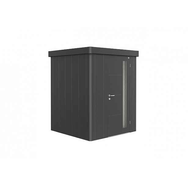 Zahradní domek NEO 1A, tmavě šedá, jednokřídlé dveře BH85003