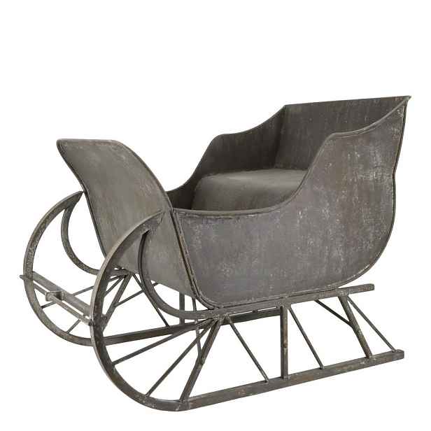 Zinkové antik kovové sáně Dreaming Christmas - 48*50*63 cm Chic Antique