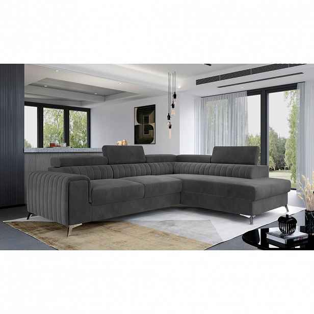 MID.YOU ROHOVÁ SEDAČKA, textil, antracitová