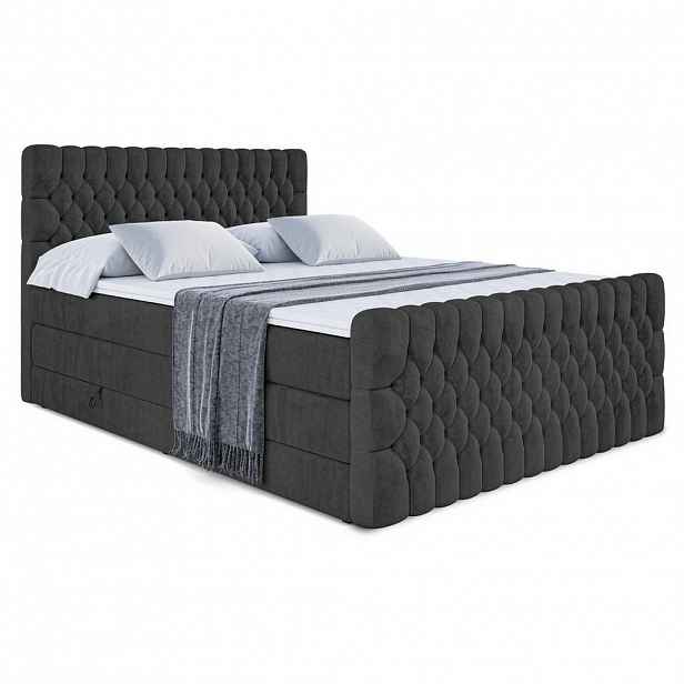 ALTDECOR POSTEL boxspring SERENE-Z KING – 120 x 200 – H3/H4 – černá