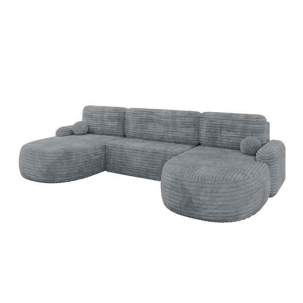 ALTDECOR SEDACÍ SOUPRAVA s funkcí spaní a úložným prostorem LIRA-U - 335x172x89 tmavě šedá