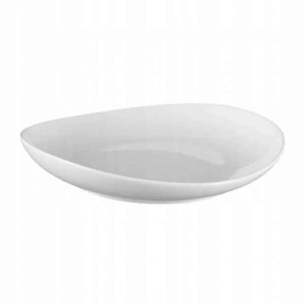 Podnos Duka Time 35,5 cm Bílá porcelánová oválná na dort