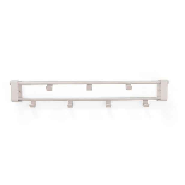 Taupe ocelový nástěnný věšák s poličkou 60 cm Rex – Spinder Design