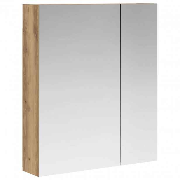 vidaXL Koupelnová zrcadlová skříň Dub artisan 60 x 14,5 x 70 cm