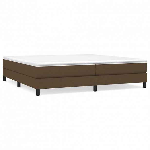 vidaXL Rám postele s boxspringem tmavě hnědý 200 x 200 cm textil